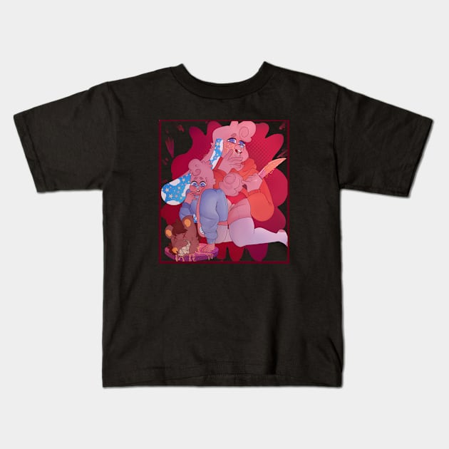 BonBon gore design Kids T-Shirt by SlashMeDaddy